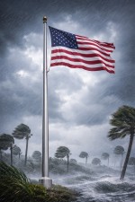 50 ft. Hurricane Severe Weather Aluminum Flag Pole - FREE COMMERCIAL SHIPPING! 
