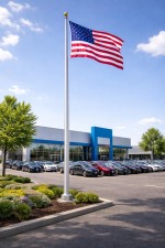 70 ft. Commercial Grade Aluminum Flag Pole - FREE COMMERCIAL SHIPPING! 