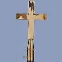 9 in. Brass Plain Cross Ornament